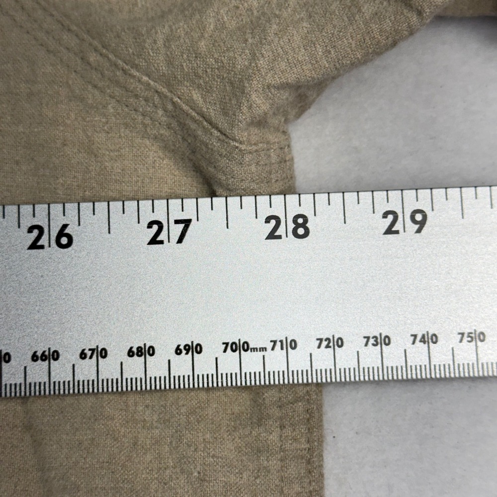 Woolrich Mens XXL Tan Khaki Flannel Button Down Shirt Long Sleeve Outdoor Rugged - Picture 4 of 5